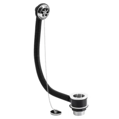 Nuie Chrome Bath Combined Waste & Overflow With Plug & Ball Chain