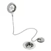 Hudson Reed Chrome Retainer Bath Waste With Brass Plug + Ball Chain