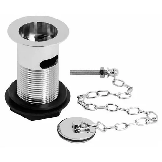 Nuie Basin Waste With Brass Plug And Link Chain - Chrome 1 Nuie Basin Waste With Brass Plug And Link Chain - Chrome