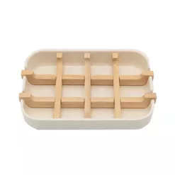 EcoDelux Bamboo Soap Dish White