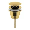 Hudson Reed Brushed Brass Universal Push Button Basin Waste