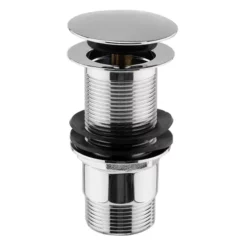 Victorian Plumbing Chrome Unslotted Extended Tail Click Clack Basin Waste