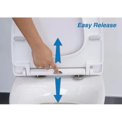 Euroshowers - ONE Seat Universal Soft Close Toilet Seat - White -smedbo shop euroshowersopaloneseatuniversalsoftclosetoiletseatwhite83311d1