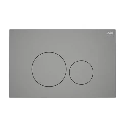 RAK Ceramic RAK Ecofix Matt Grey Dual Flush Plate With Round Buttons
