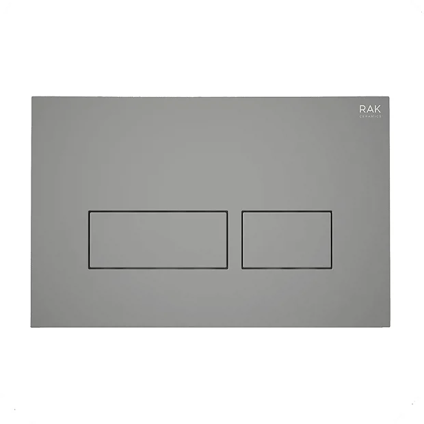 RAK Ceramic RAK Ecofix Matt Grey Dual Flush Plate With Rectangular Buttons 1 RAK Ceramic RAK Ecofix Matt Grey Dual Flush Plate With Rectangular Buttons