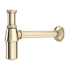 Victorian Plumbing Traditional Gold Click Clack Basin Waste + Bottle Trap Pack -smedbo shop gbwbt d1