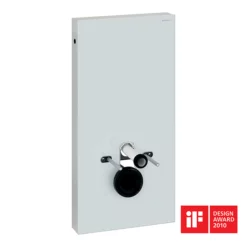 Geberit - Monolith WC Frame & Cistern For Wall Hung WC's - White/Aluminium -smedbo shop geberitmonolithwcframecisternforwallhungwcswhited4