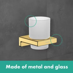 Hansgrohe AddStoris Polished Gold Optic Toothbrush Tumbler -smedbo shop gold lifestyle 1