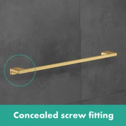 Hansgrohe AddStoris Polished Gold Optic Single Towel Rail 6 Hansgrohe AddStoris Polished Gold Optic Single Towel Rail -smedbo shop gold lifestyle