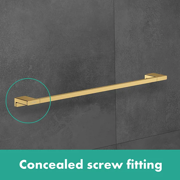 Hansgrohe AddStoris Polished Gold Optic Single Towel Rail 3 Hansgrohe AddStoris Polished Gold Optic Single Towel Rail - Image 3