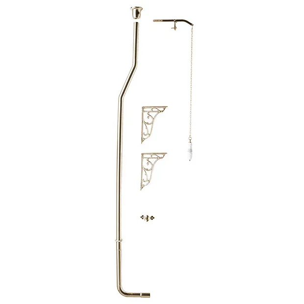 Victorian Plumbing Gold High Level Traditional WC Flush Pipe Kit 2 Victorian Plumbing Gold High Level Traditional WC Flush Pipe Kit - Image 2