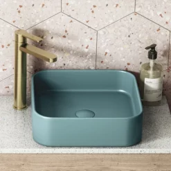 Arezzo Matt Green Ceramic Unslotted Click Clack Basin Waste