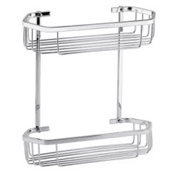 Toreno Modern 2 Tier Hexagonal Fixed Wire Basket