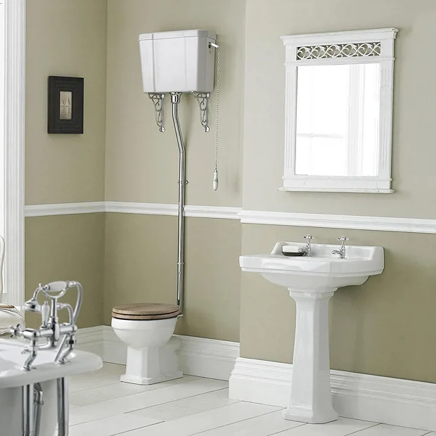 Victorian Plumbing High Level Traditional WC Ceramic Cistern & Flush Pipe Kit 1 Victorian Plumbing High Level Traditional WC Ceramic Cistern & Flush Pipe Kit
