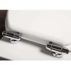 Toreno Wooden Toilet Seat Hinge Pack Chrome