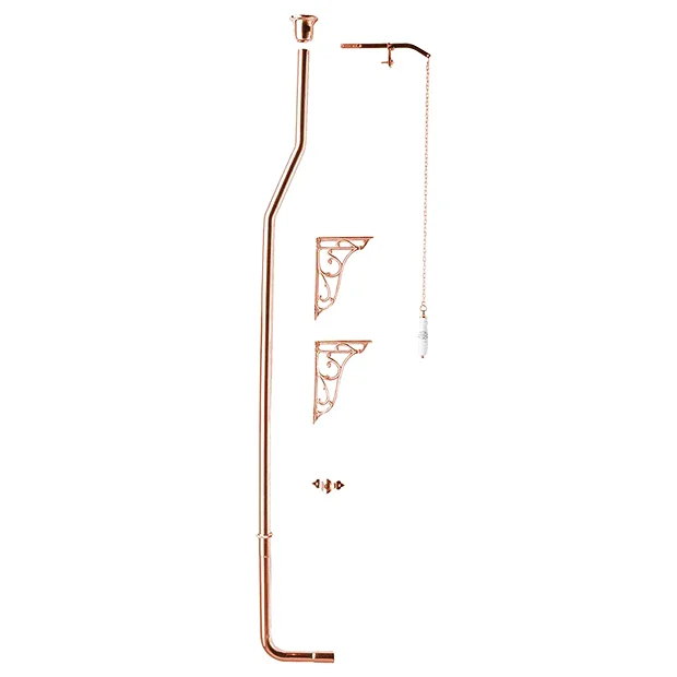 Victorian Plumbing Rose Gold High Level Traditional WC Flush Pipe Kit 2 Victorian Plumbing Rose Gold High Level Traditional WC Flush Pipe Kit - Image 2