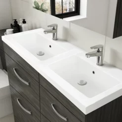 Victorian Plumbing Double Basin With Overflow - Installation Pack