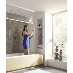 Kleine Wolke - Vinyl Snow White Shower Roller Blind W1340 X H2400mm (Parts A+B) -smedbo shop kleinewolkevinylsnowwhiteshowerrollerblindw1340xh2400mmd1