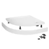 Nui Easy Plumb Shower Tray Panel And Leg Set (1000 X 1000 Curved Plinth)