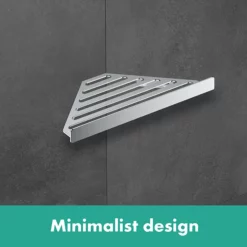 Hansgrohe AddStoris Chrome Corner Shower Basket -smedbo shop lifestyle 1