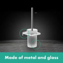 Hansgrohe AddStoris Chrome Toilet Brush With Holder -smedbo shop lifestyle tbh1 l