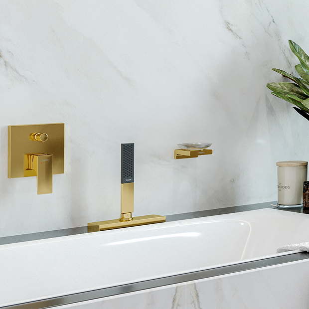 Hansgrohe AddStoris Polished Gold Optic Soap Dish 4 Hansgrohe AddStoris Polished Gold Optic Soap Dish - Image 4