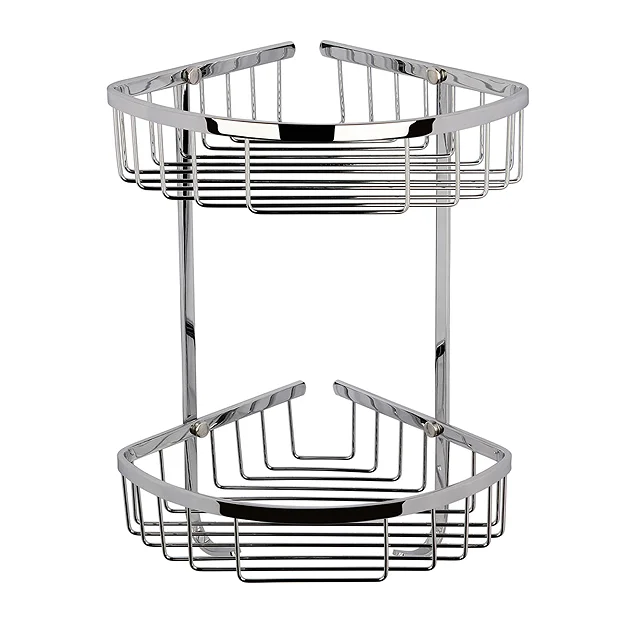 Hudson Reed Chrome Large 2 Tier Corner Basket 1 Hudson Reed Chrome Large 2 Tier Corner Basket