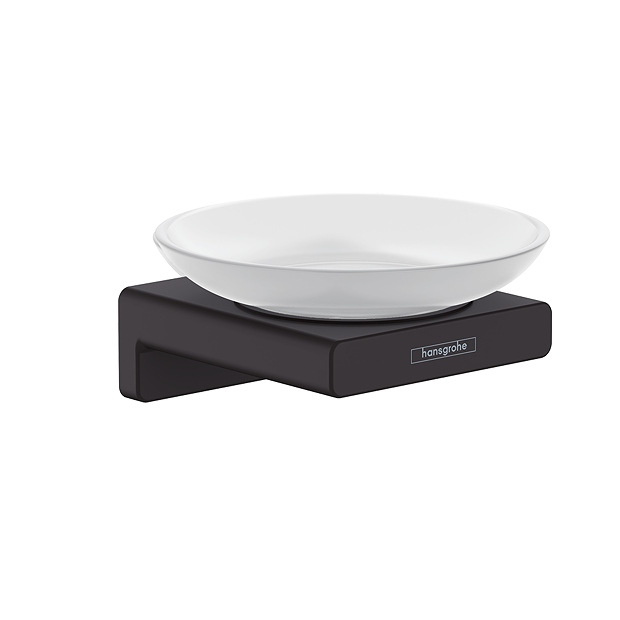 Hansgrohe AddStoris Matt Black Soap Dish 2 Hansgrohe AddStoris Matt Black Soap Dish - Image 2