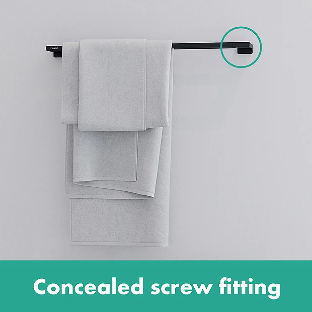 Hansgrohe AddStoris Matt Black Double Towel Rail 3 Hansgrohe AddStoris Matt Black Double Towel Rail - Image 3