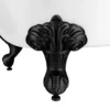 Victorian Plumbing Set Of 4 Matt Black Ball & Claw Feet For Roll Top Baths