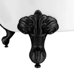 Victorian Plumbing Set Of 4 Matt Black Ball & Claw Feet For Roll Top Baths