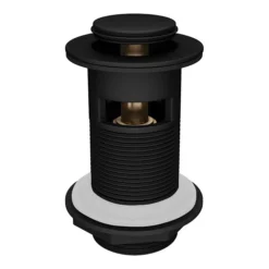 Arezzo Matt Black Small Cap Slotted Click Clack Basin Waste