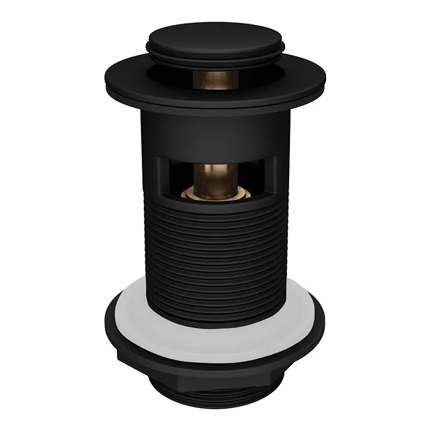 Arezzo Matt Black Small Cap Slotted Click Clack Basin Waste 1 Arezzo Matt Black Small Cap Slotted Click Clack Basin Waste