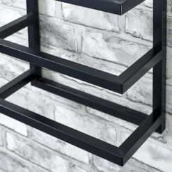 Milan Bathroom Milan 5 Tier Towel Rack - Matt Black