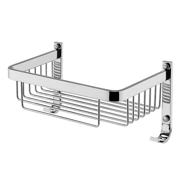Milan Bathroom Milan Wall Mounted Wire Soap Basket With Hooks - 210 X 140mm - Chrome 1 Milan Bathroom Milan Wall Mounted Wire Soap Basket With Hooks - 210 X 140mm - Chrome