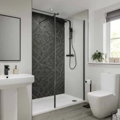 Multipanel Neutrals Collection Dove Grey Bathroom Wall Panel -smedbo shop mn2001shr d2