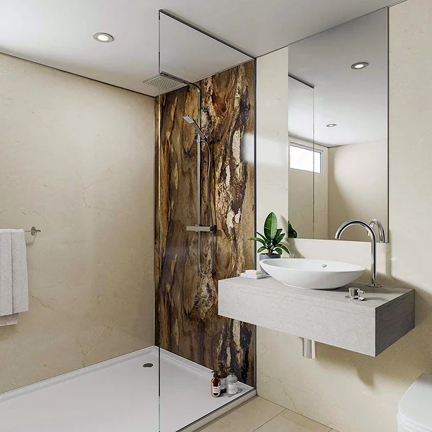 Multipanel Linda Barker Dolce Macchiato Bathroom Wall Panel 1 Multipanel Linda Barker Dolce Macchiato Bathroom Wall Panel