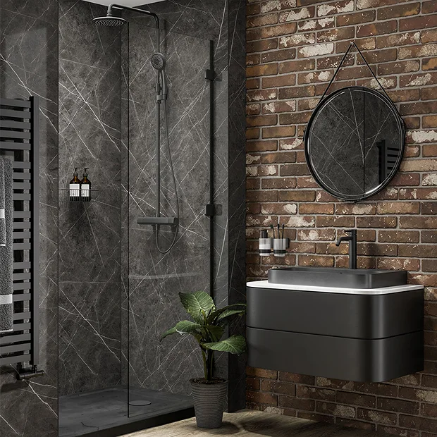 Multipanel Linda Barker Ferro Grafite Bathroom Wall Panel 4 Multipanel Linda Barker Ferro Grafite Bathroom Wall Panel - Image 4