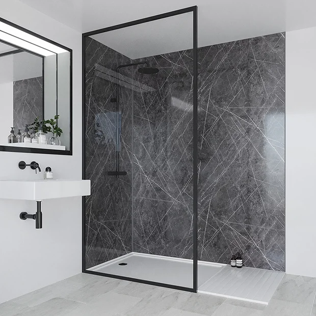 Multipanel Linda Barker Ferro Grafite Bathroom Wall Panel 1 Multipanel Linda Barker Ferro Grafite Bathroom Wall Panel