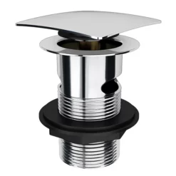 Victorian Plumbing Modern Square Chrome Click Clack Basin Waste + Bottle Trap Pack