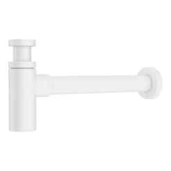 Arezzo Round Matt White Click Clack Basin Waste + Bottle Trap Pack -smedbo shop mwbwbtd2