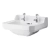Victorian Plumbing Carlton/Richmond 500mm Small 2 Tap Hole Basin