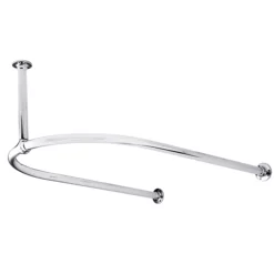 Old London - Chrome U-Shaped Shower Curtain Rail