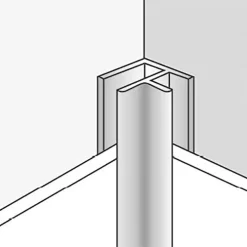 Victorian Plumbing Orion Black 12-20mm Universal Corner Trim For Wall Tile Panels