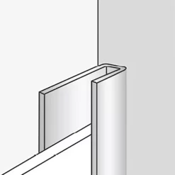 Victorian Plumbing Orion Aluminium End Trim For Wall Tile Panels