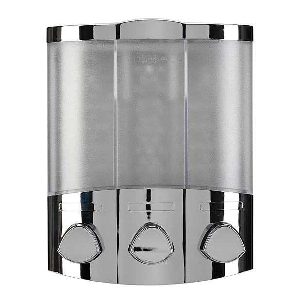 Croydex Euro Soap Dispenser Trio - Chrome 5 Croydex Euro Soap Dispenser Trio - Chrome - Image 5