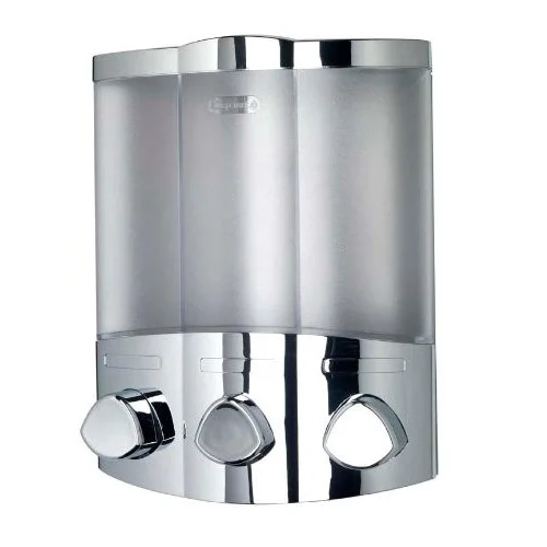 Croydex Euro Soap Dispenser Trio - Chrome 2 Croydex Euro Soap Dispenser Trio - Chrome - Image 2