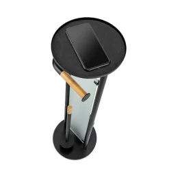 Croydex Matt Black & Bamboo Multi-Function Toilet Butler -smedbo shop pa810021 d1