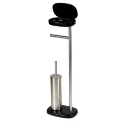 Victorian Plumbing Premia Black Free Standing Toilet Roll & Brush Holder 7 Victorian Plumbing Premia Black Free Standing Toilet Roll & Brush Holder -smedbo shop prembhc d1