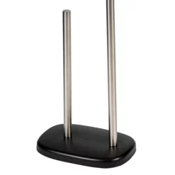 Victorian Plumbing Premia Black Free Standing Toilet Roll & Spare Paper Holder